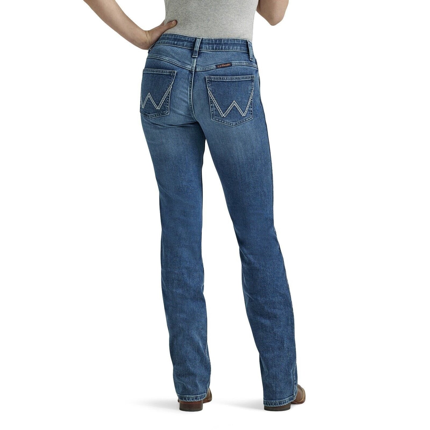 Wrangler Women's Q-Baby Mid Rise Boot Cut Ultimate Riding Jeans