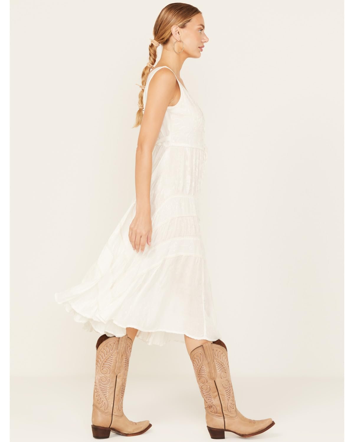 Scully Women's Lace Front Sleeveless Full Length Dress - Ivory