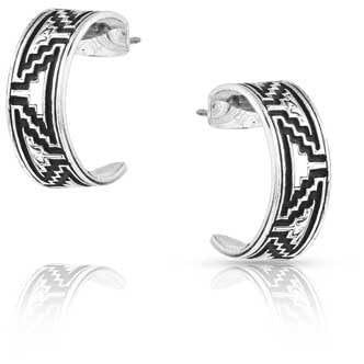 Montana Silversmiths Southwestern Escape Hoop Earrings