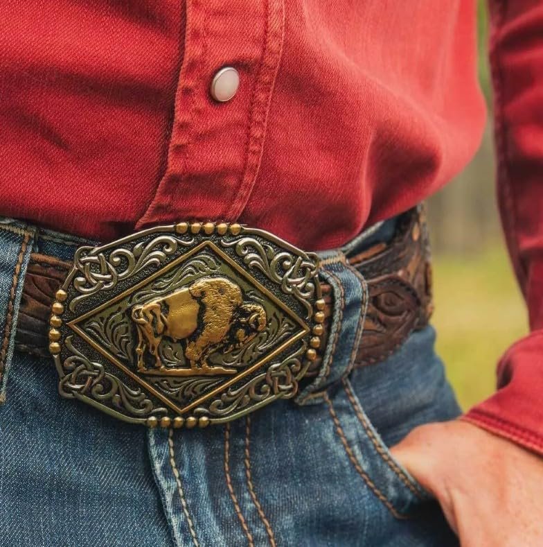 Montana Silversmiths Majestic Valor Buffalo Belt Buckle
