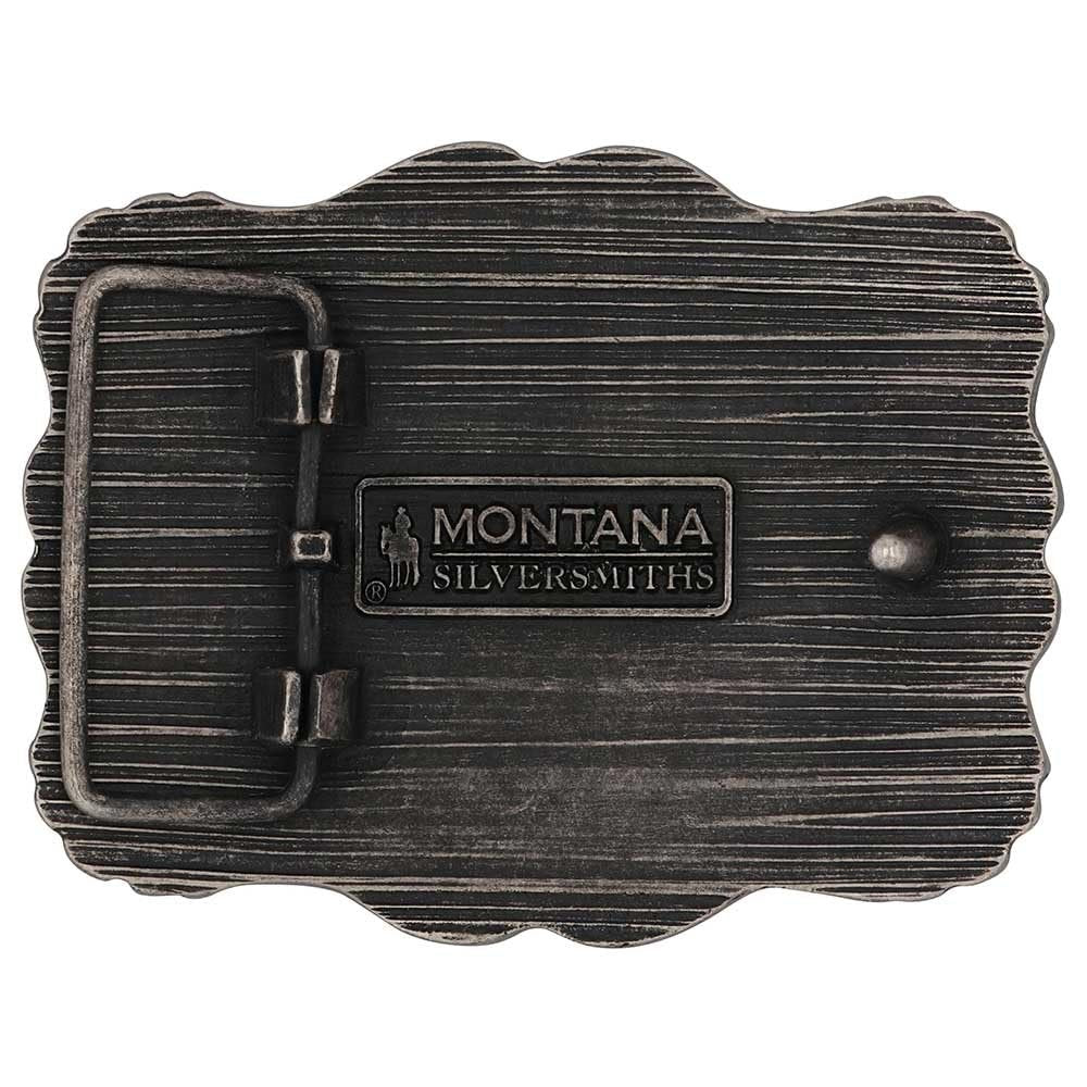 Montana Silversmiths Framed Longhorn Belt Buckle