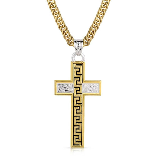 Montana Silversmiths Surnrise Mesa Men's Cross Necklace