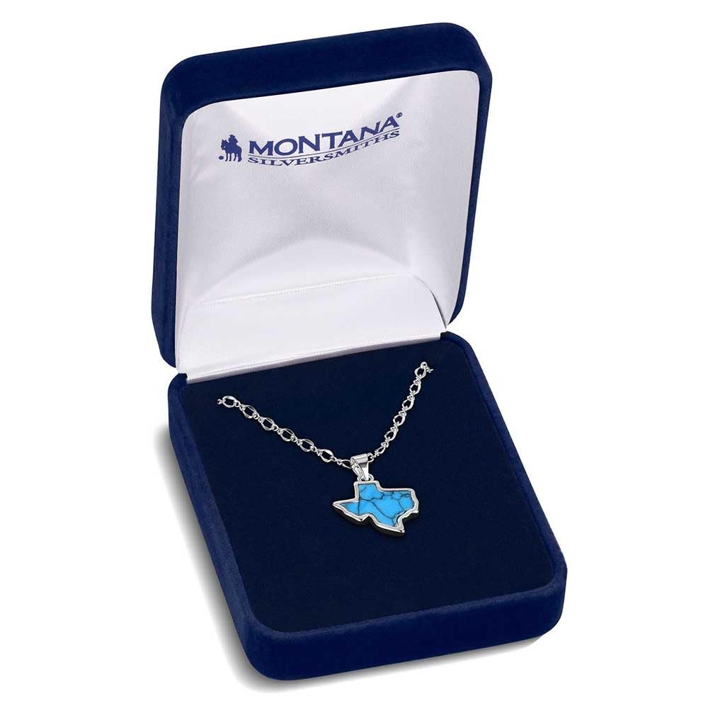 Montana Silversmiths Turquoise Texas State Necklace