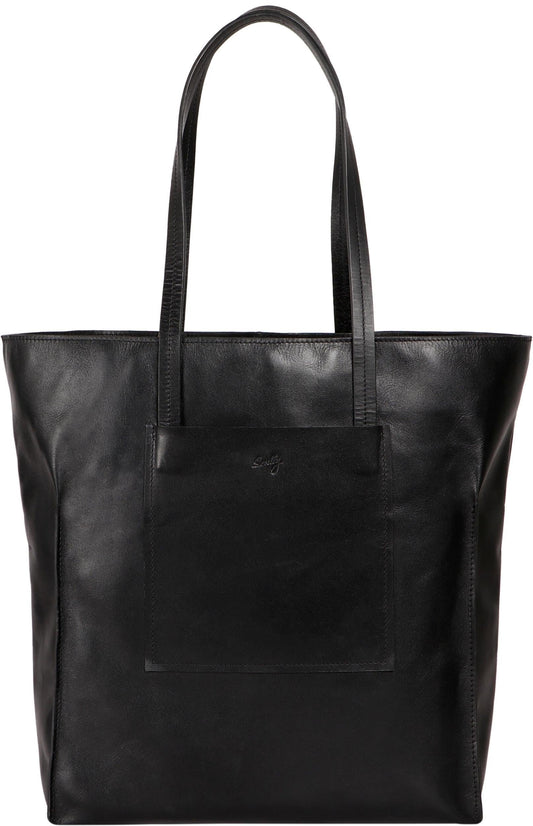 Scully Italia Tiffany Leather Tote Bag - Black