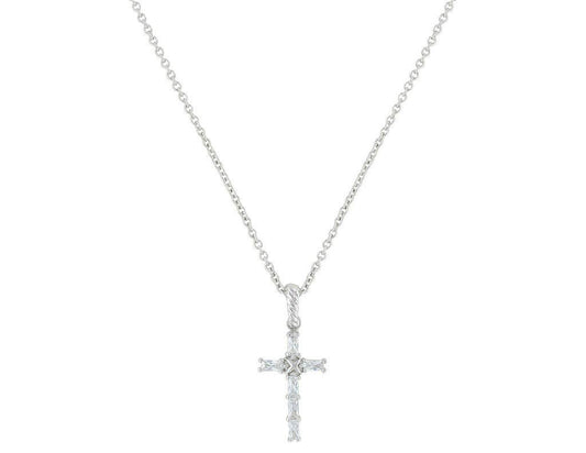 Montana Silversmiths Acadian Baguette Cross Necklace