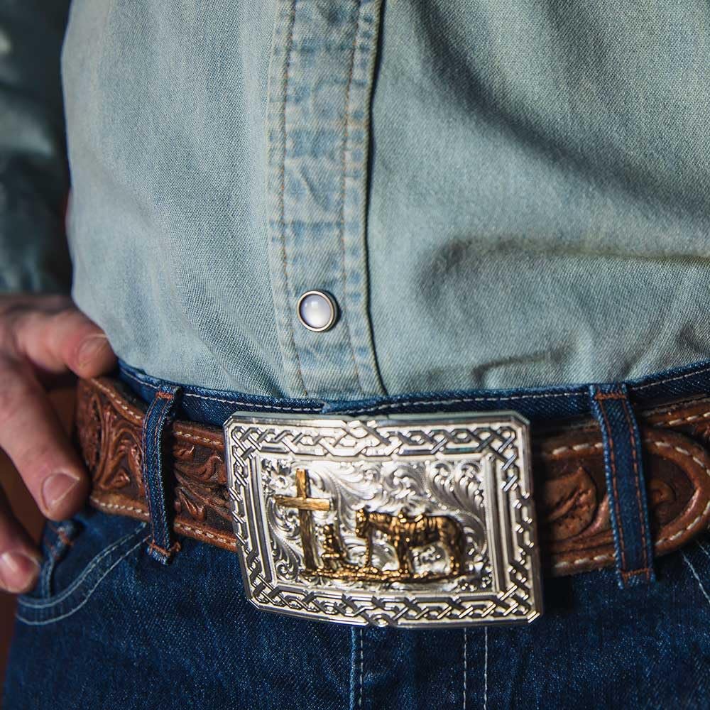 Montana Silversmiths Unyielding Grit Belt Buckle