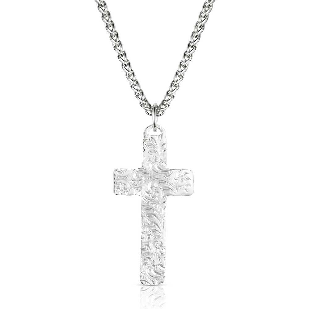 Montana Silversmiths Woven Legacy Men's Cross Necklace