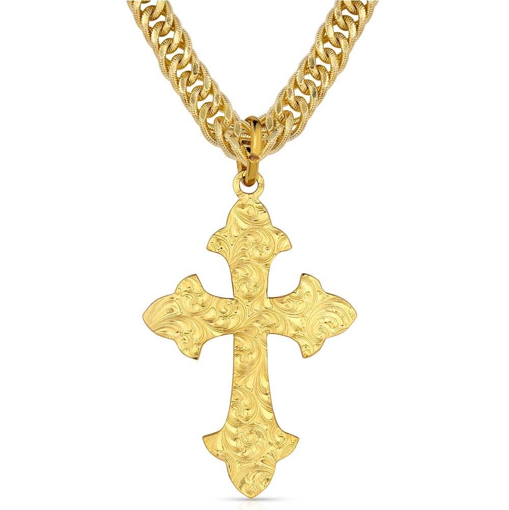 Montana Silversmiths Harvest Moon Men's Cross Necklace
