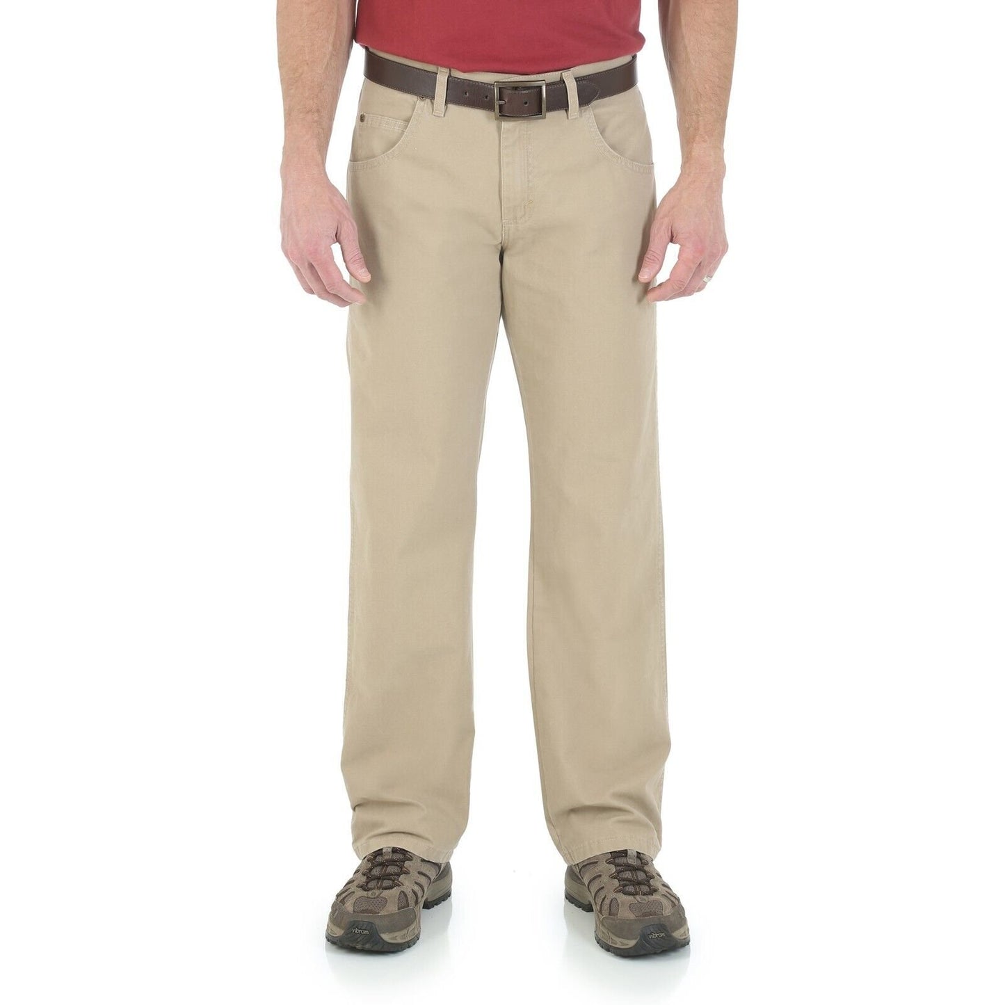 Wrangler Men's Rugged Wear Relaxed Fit Straight Leg Canvas Pant - Golden Khaki