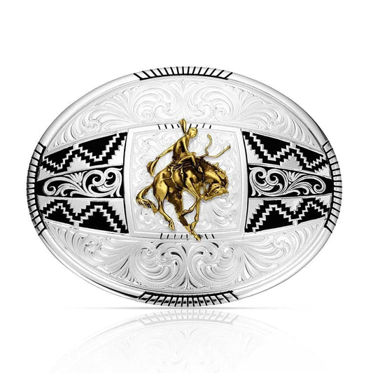 Montana Silversmiths Aztec Ranch Bucking Horse Belt Buckle