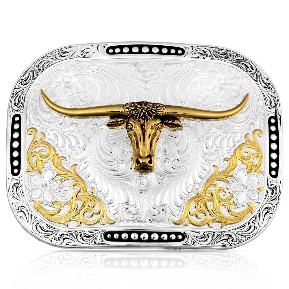 Montana Silversmiths Class Act Two Tone Belt Buckle