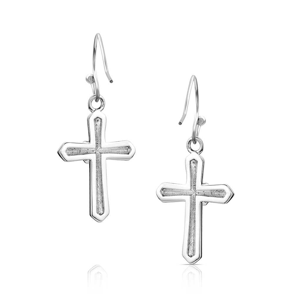 Montana Silversmiths Bountiful Blessings Cross Earrings