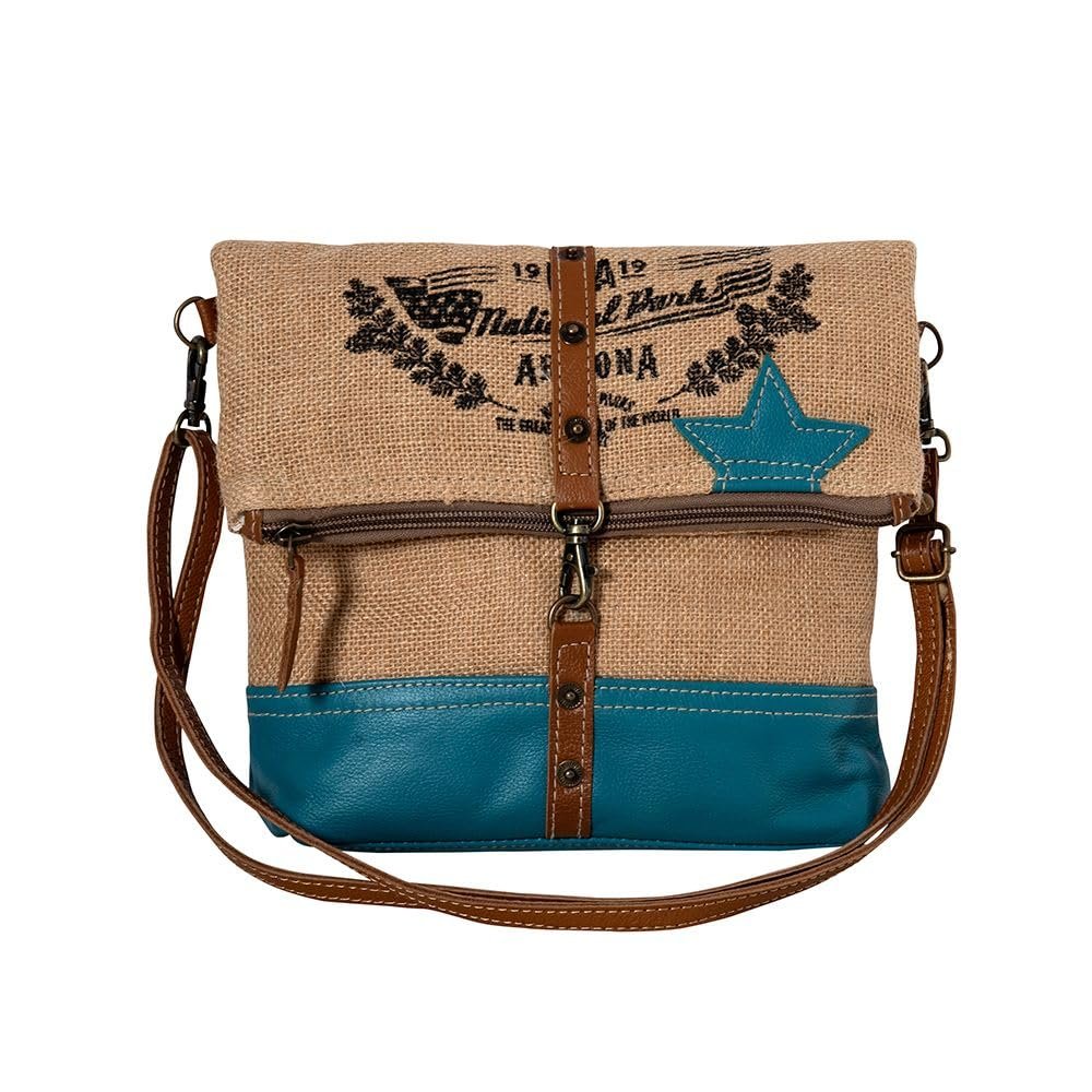 Myra Bag Grand Canyon Foldover Market Bag (Teal)