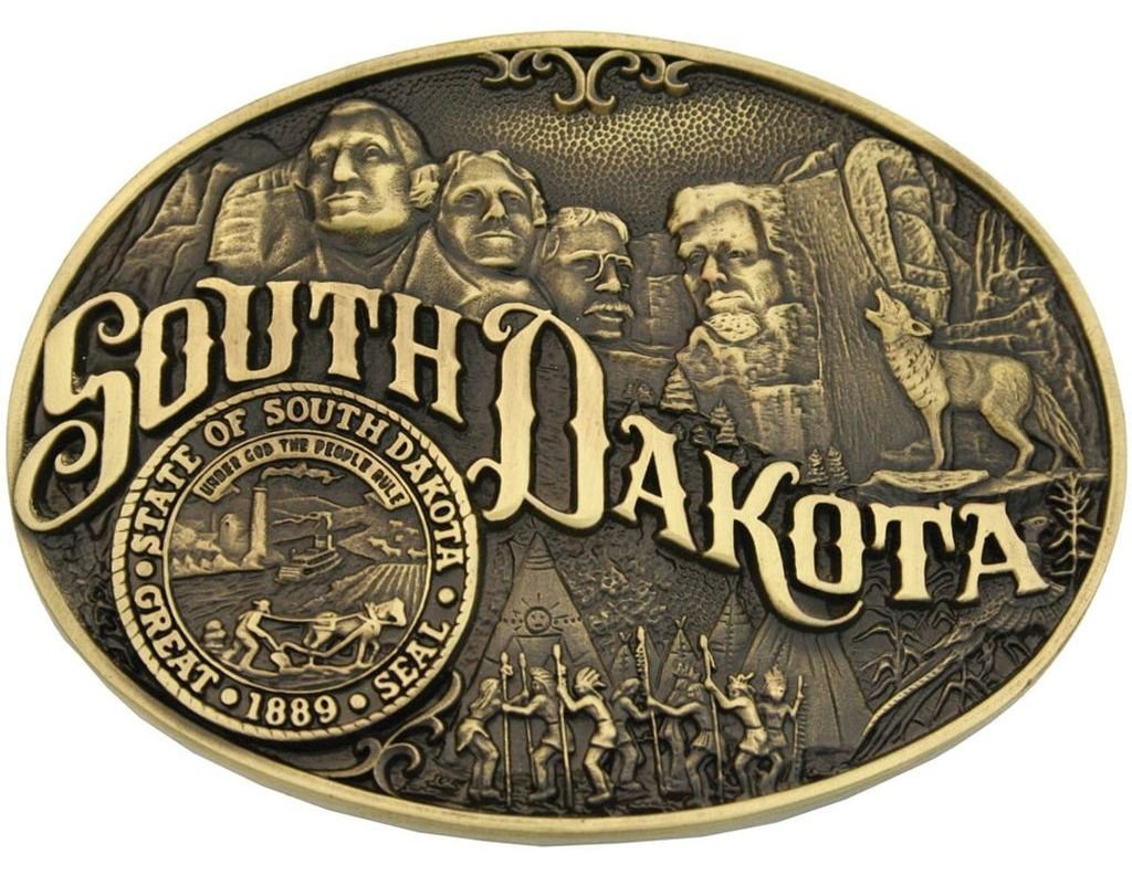 Montana Silversmiths South Dakota Heritage Attitude Belt Buckle