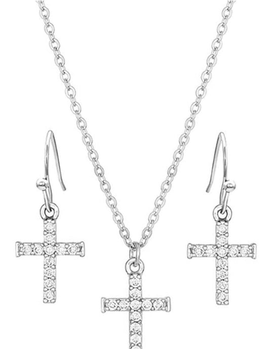 Montana Silversmiths Unwavering Cross Jewelry Set