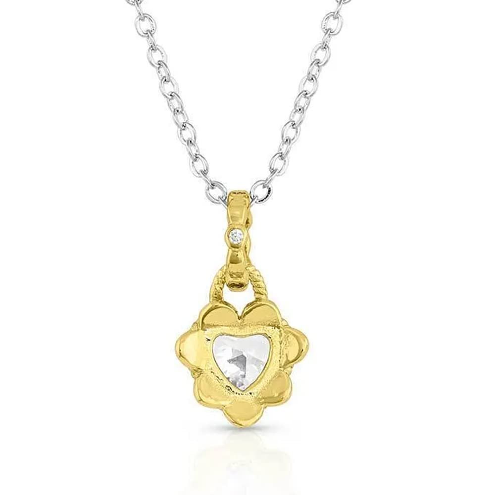 Montana Silversmiths Western Lifestyle Bargain Barn Necklace (Flowered Heart)