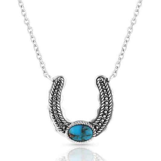 Montana Silversmith Not Shy Turquoise Horseshoe Necklace