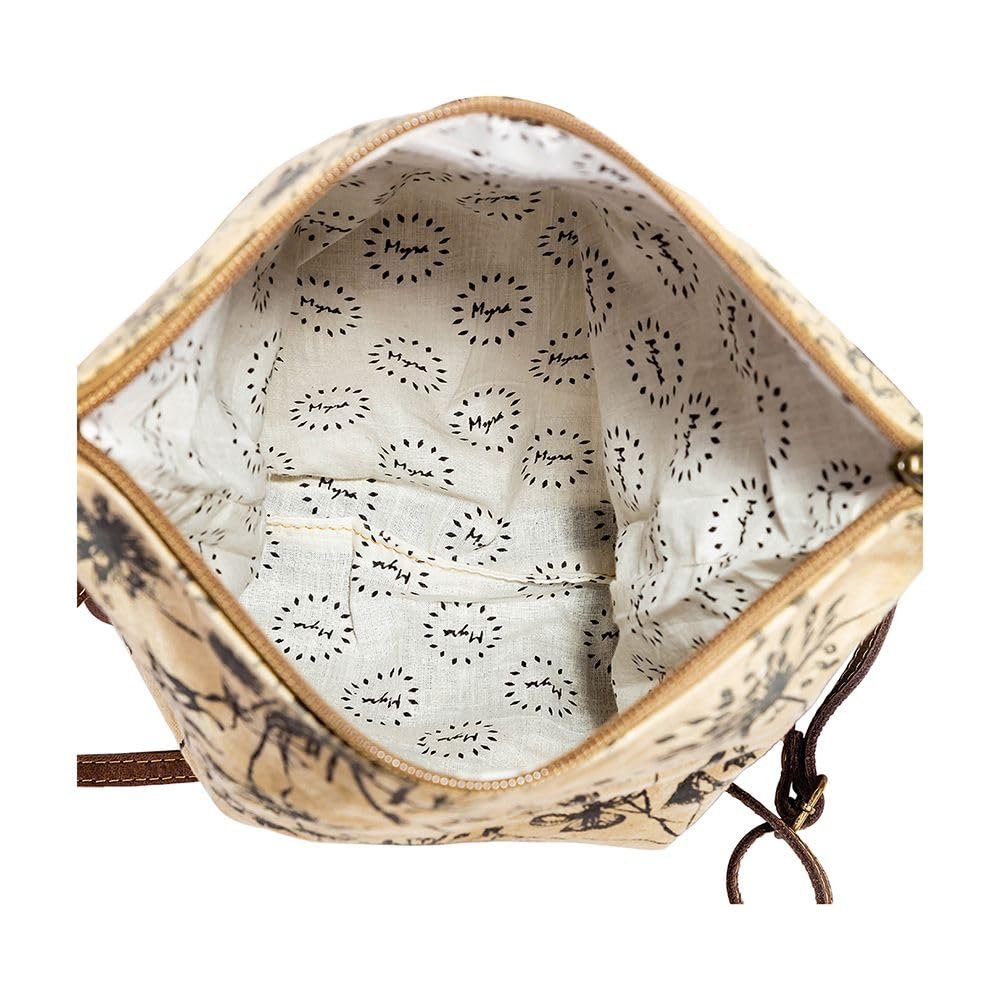 Myra Bag Crossbody Bag Women's Western Upcycled Canvas Leather Shoulder Handbag