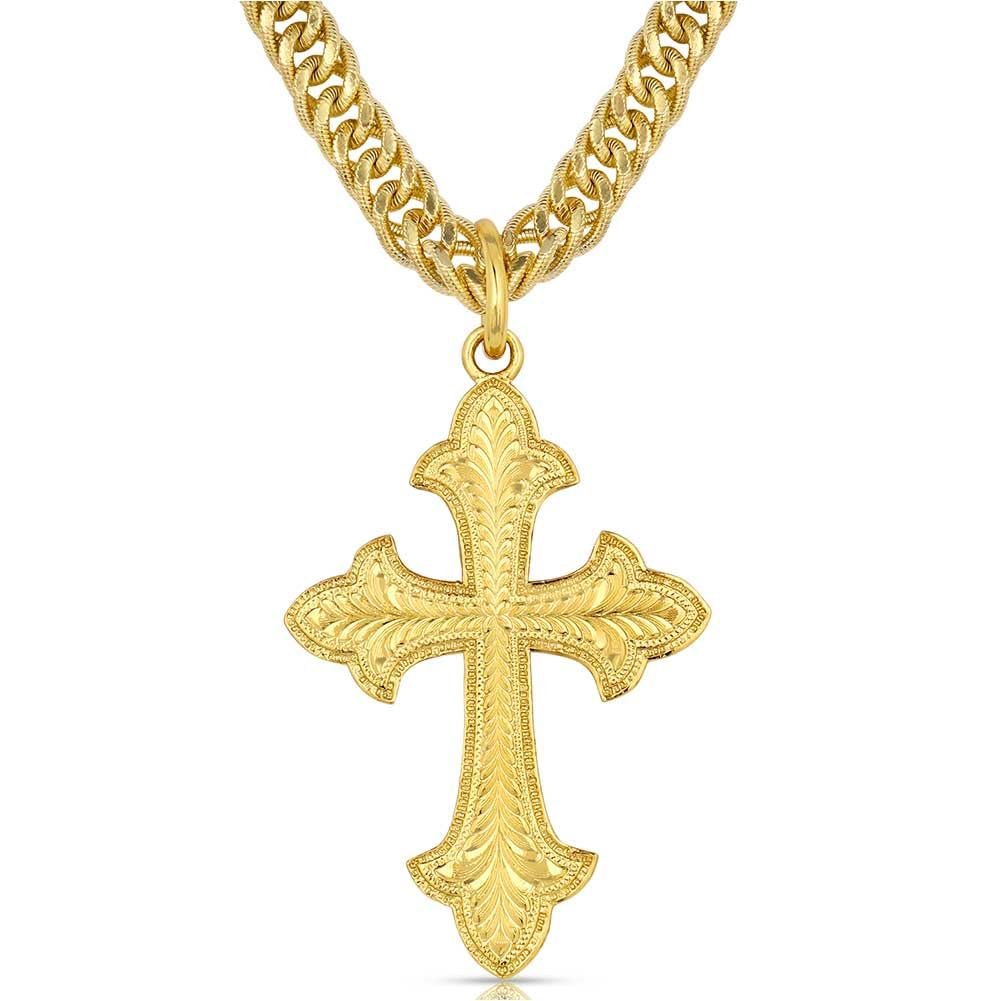 Montana Silversmiths Harvest Moon Men's Cross Necklace