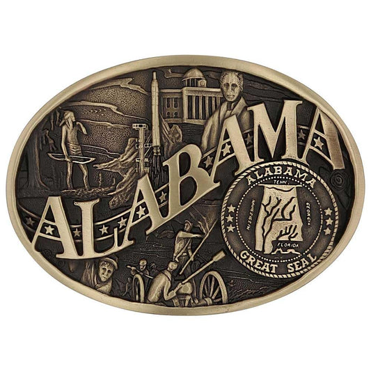 Montana Silversmiths Alabama State Heritage Attitude Buckle