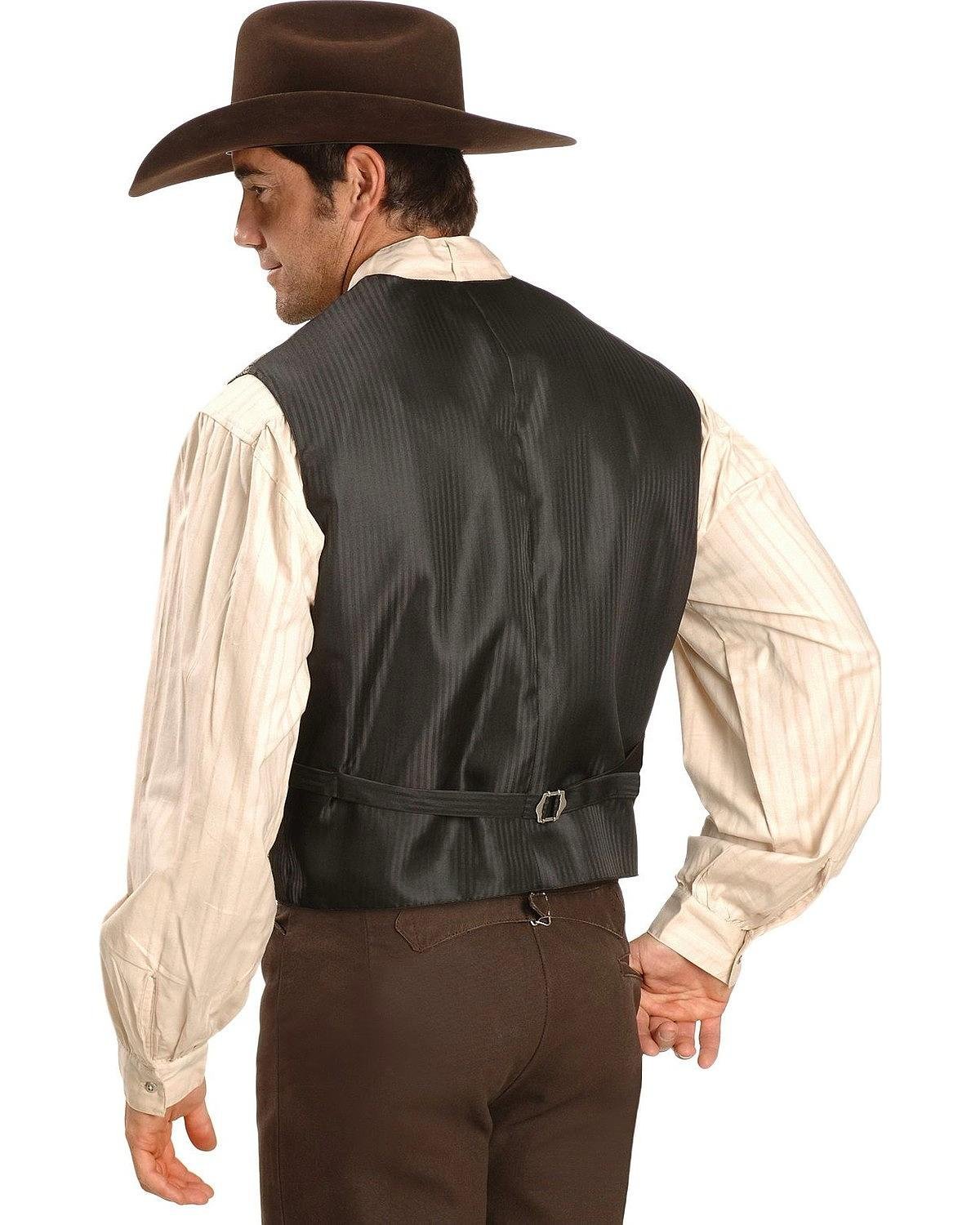 Scully Rangewear Men's Paisley Button Vest - Taupe