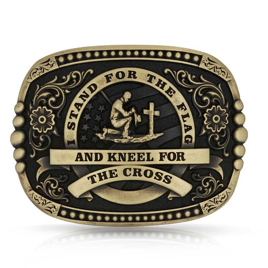 Montana Silversmiths Kneel for the Cross Belt Buckle