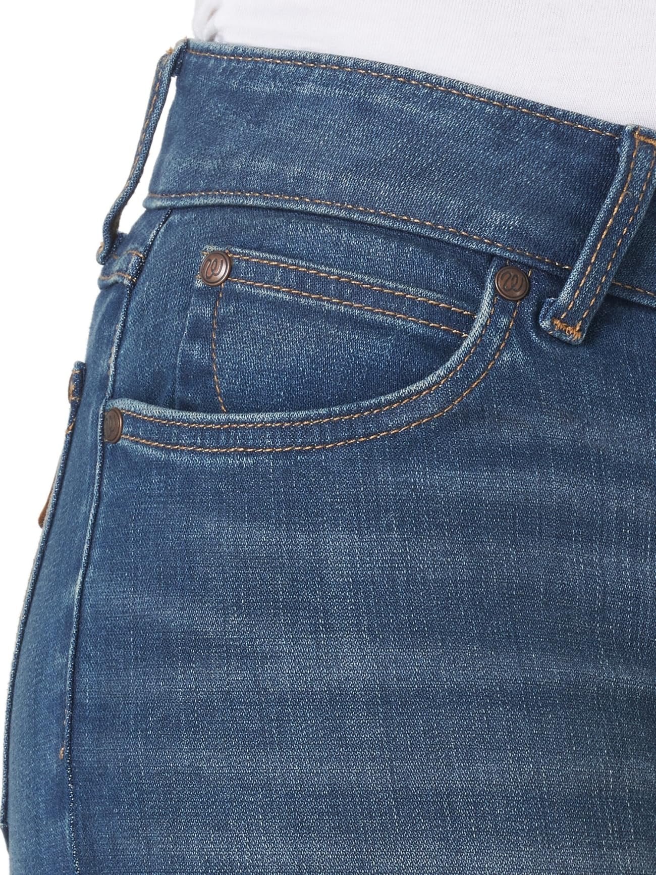 Wrangler Women's Retro Mae Mid Rise Stretch Boot Cut Jean Comfort Wash Dark New