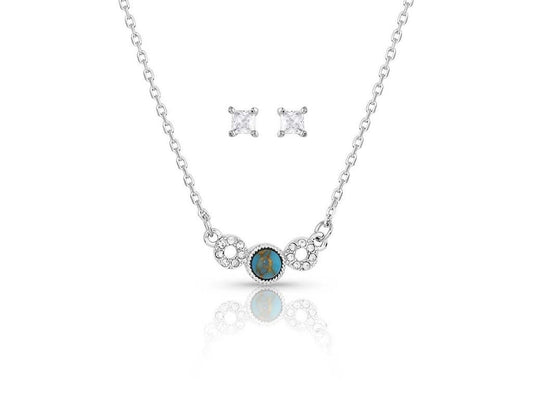 Montana Silversmiths Graceful Balance Turquoise Crystal Jewelry Set - JS5718