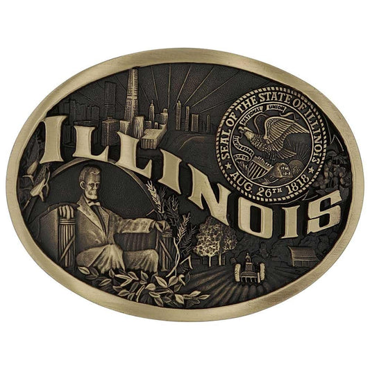 Montana Silversmiths Illinois Heritage Attitude Belt Buckle