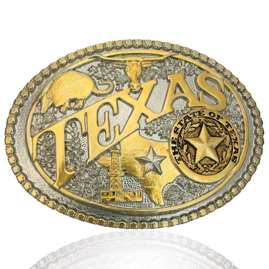 Montana Silversmiths Two-Tone Texas State Heritage Attitude Buckle