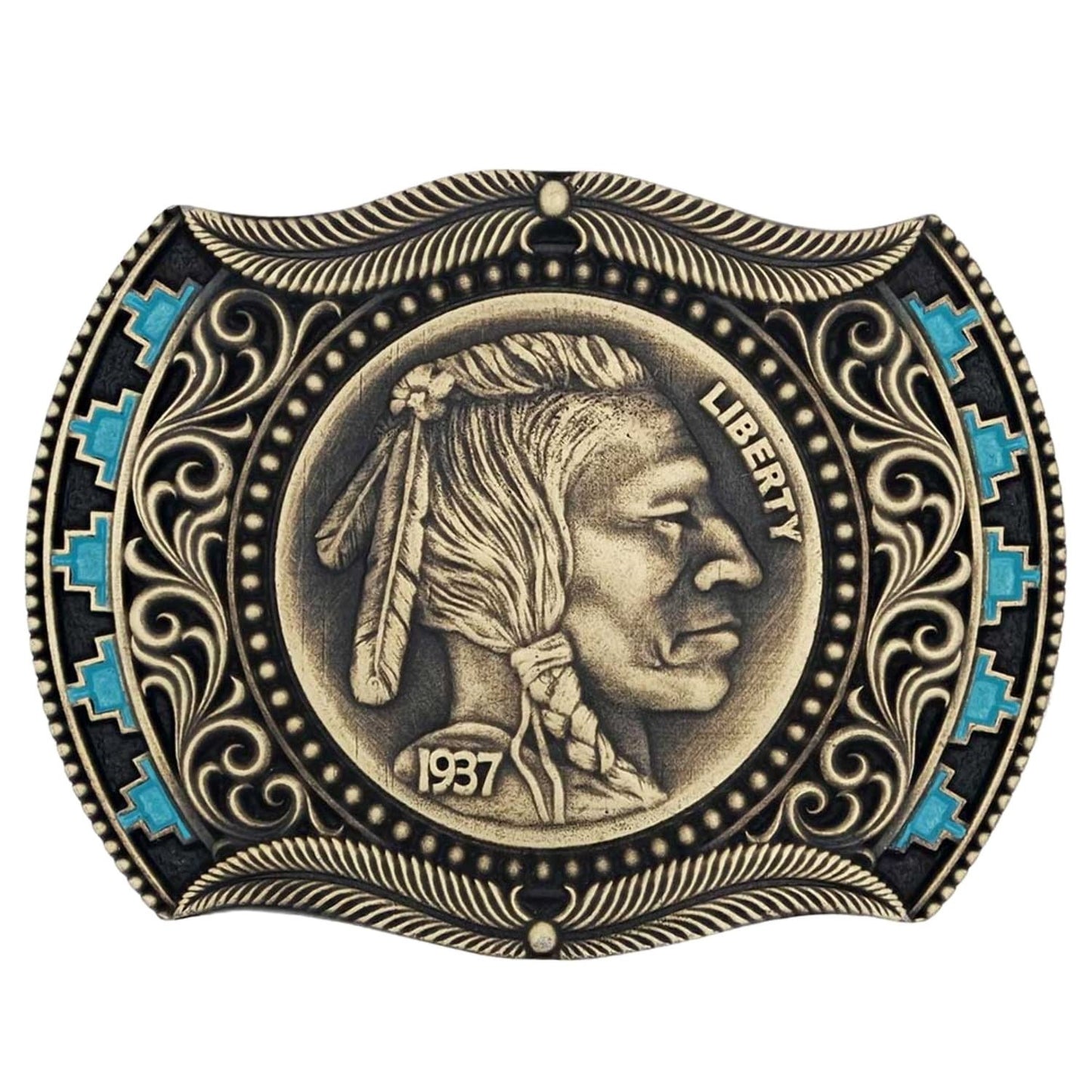 Montana Silversmiths Wind  Spirit Attitude Belt Buckle A933