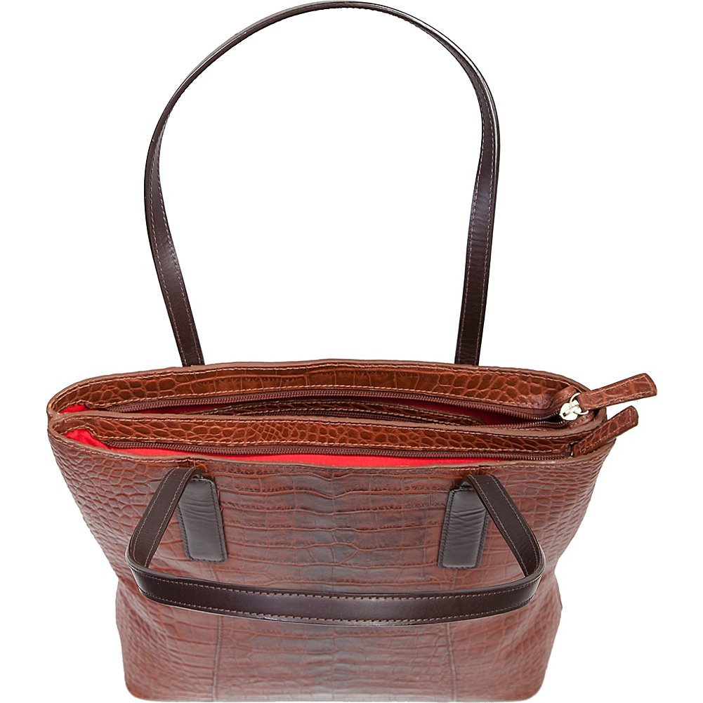 Scully Italia Claea Crocodile Print Tote Bag