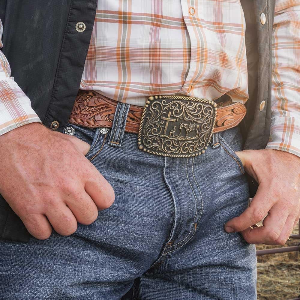 Montana Silversmiths Surrounded by Faith Belt Buckle