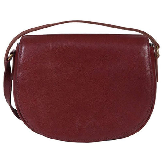 Scully Italia Big Nelly Full Flap Leather Handbag - Red