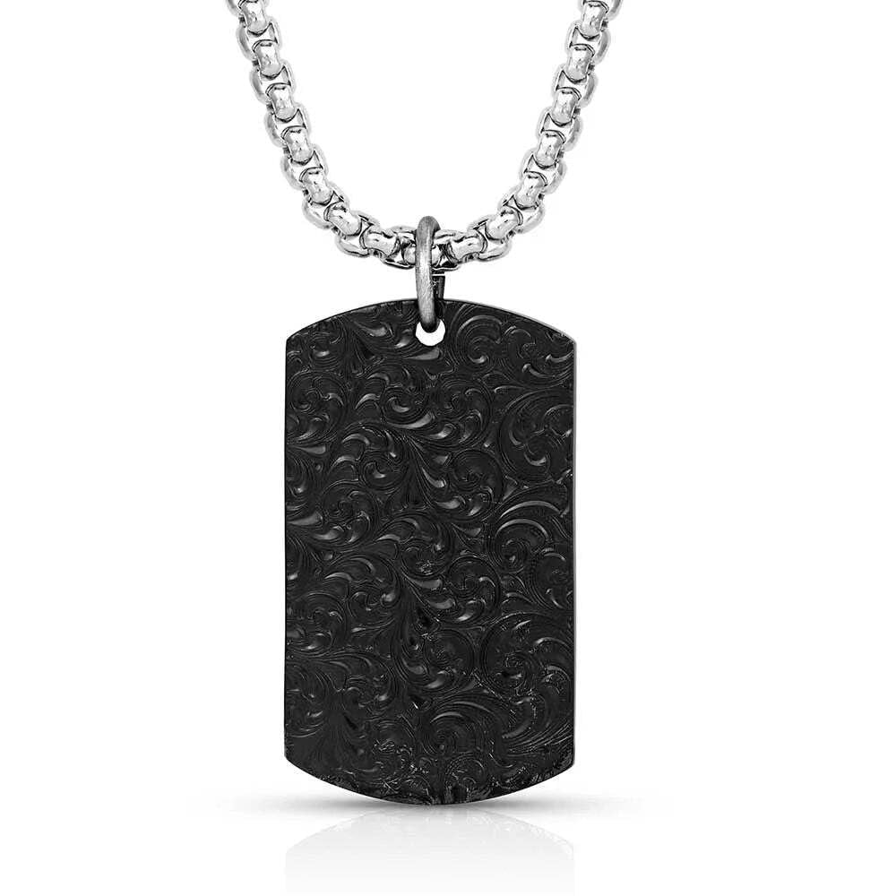 Montana Silversmiths Necklace Mens Don't Tread On Me Tag 23" NC5492MA