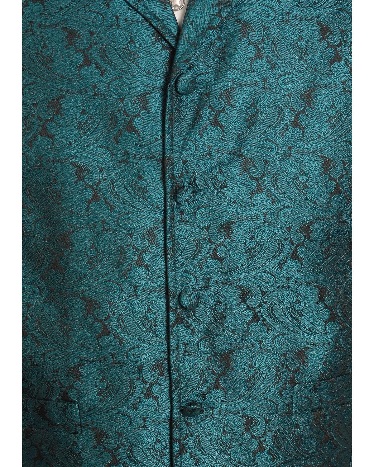 Scully Rangewear Men's Paisley Button Vest - Teal