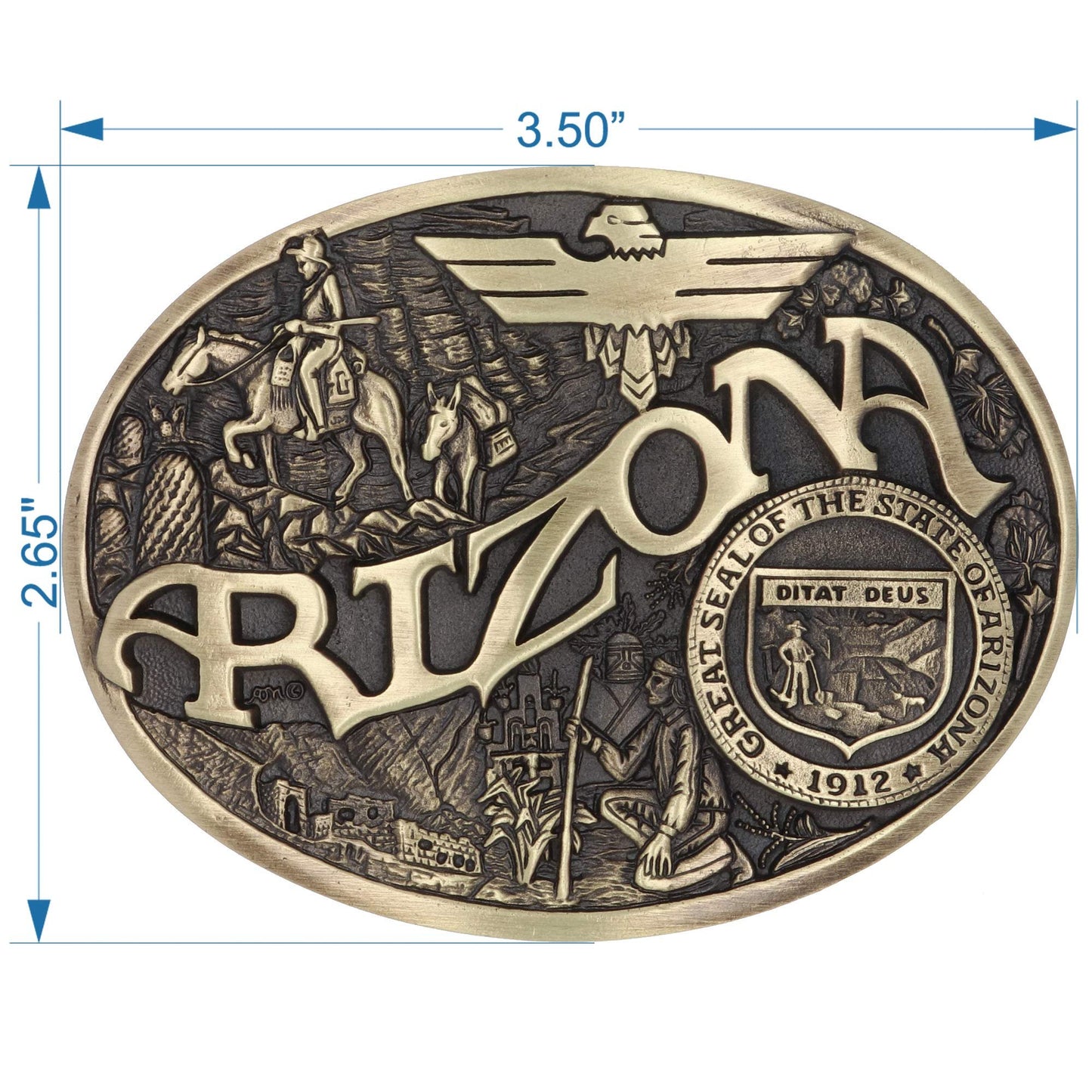 Montana Silversmiths Arizona Heritage Attitude Belt Buckle