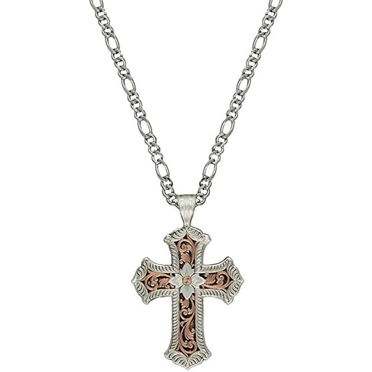 Montana Silversmiths Western Lifestyle Women's Cross Necklace (Retro Cross)