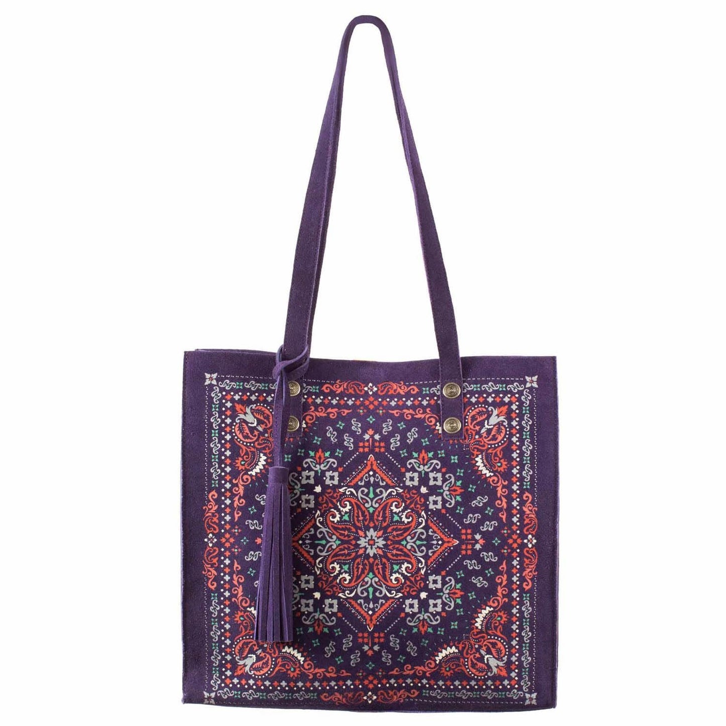 Scully Soft Structure Suede Leather Tote - Ocean