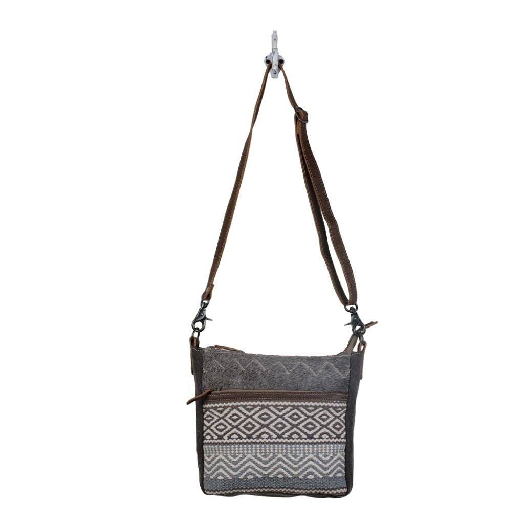 Myra Bag Chevron Patterned Cross-Body Upcycled Bag