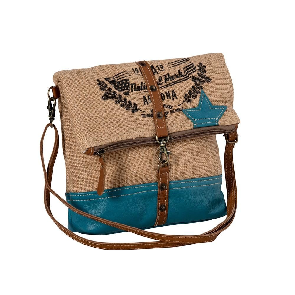 Myra Bag Grand Canyon Foldover Market Bag (Teal)