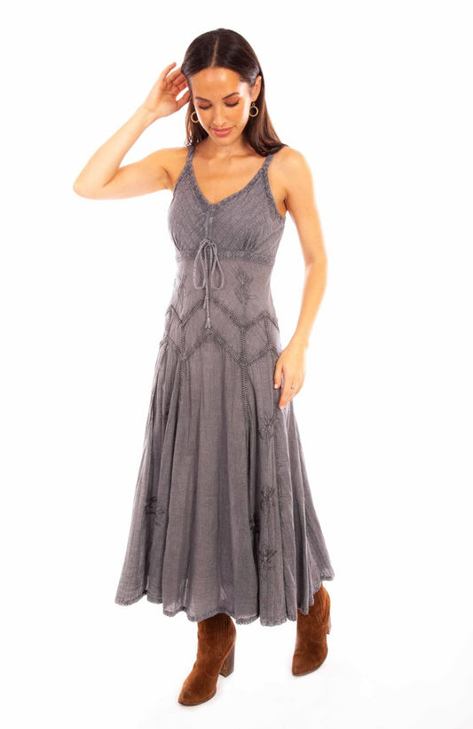 Scully Women's Spaghetti Strap Full Length Dress - Grey