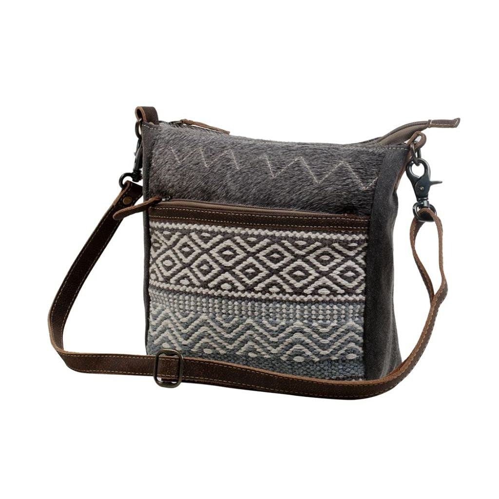 Myra Bag Chevron Patterned Cross-Body Upcycled Bag