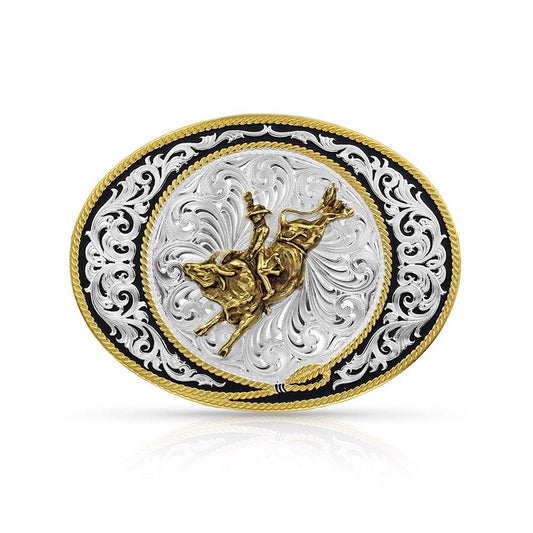 Montana Silversmiths Ranch Rope Bull Rider Belt Buckle