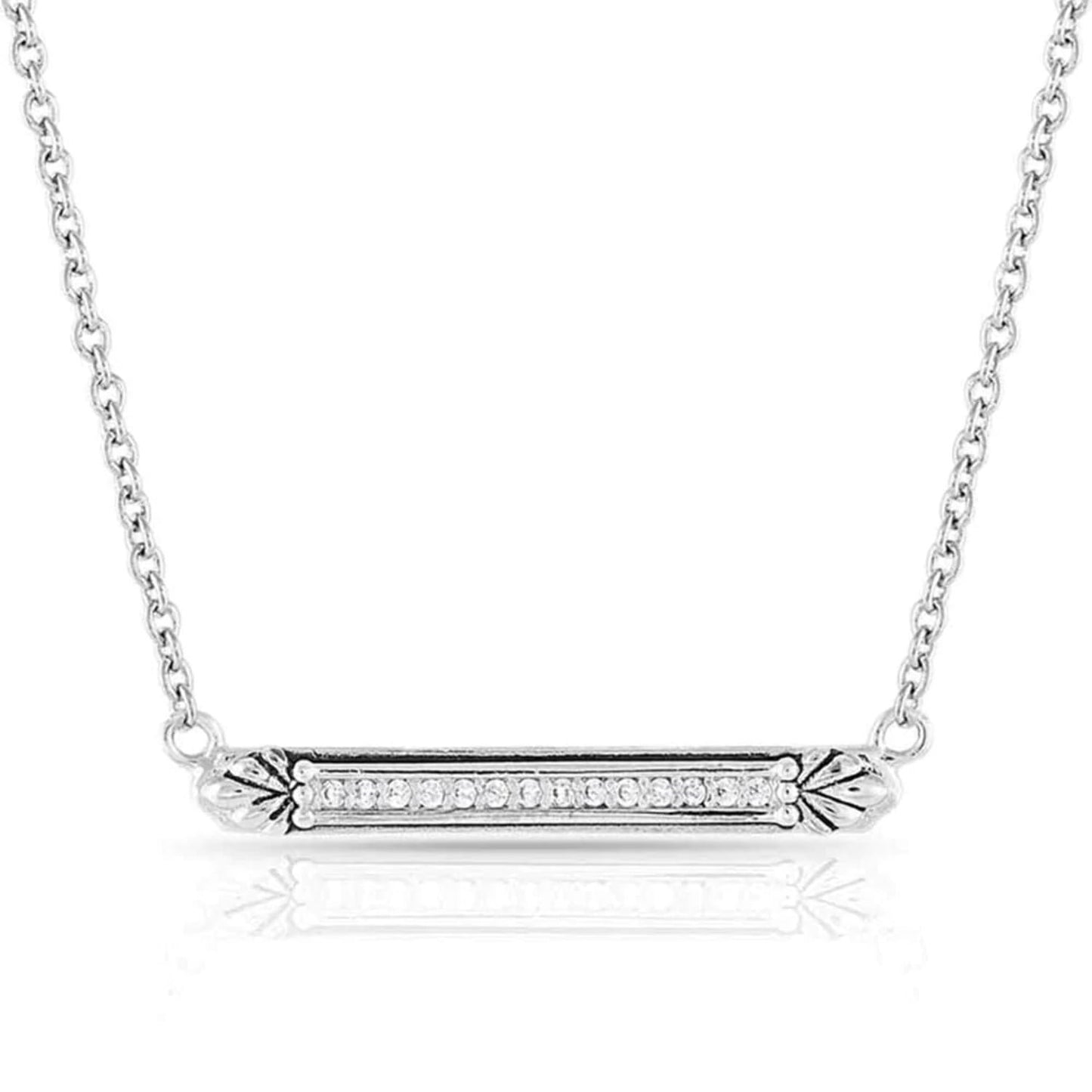 Montana Silversmiths Women's Setting The Crystal Bar Necklace - NC5171 One Size