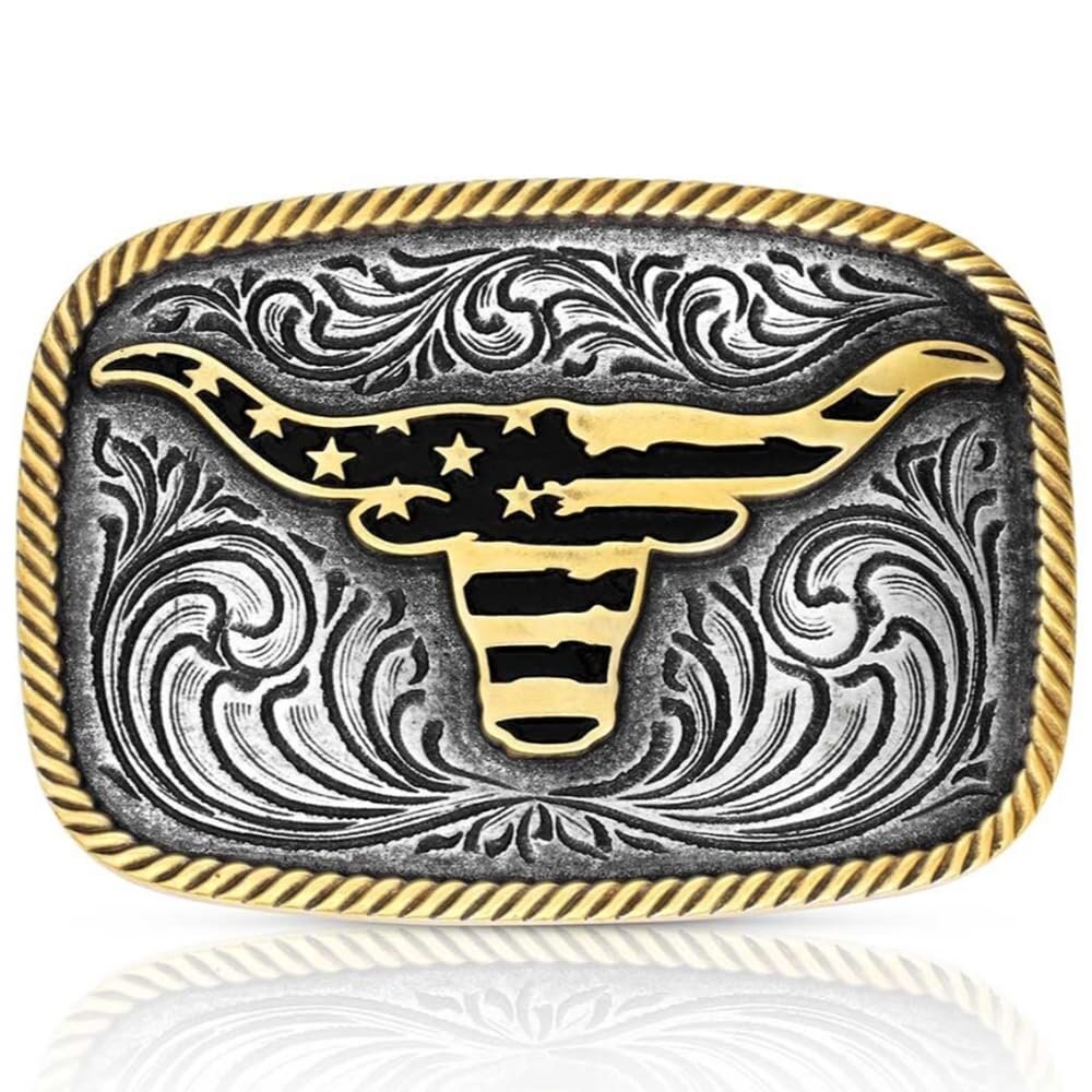 Montana Silversmiths Western Patriotic Belt Buckle