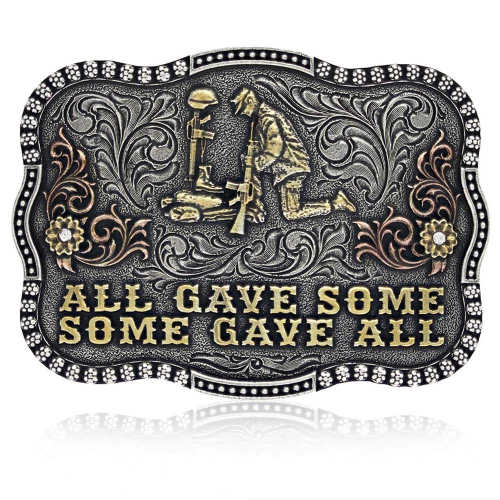 Montana Silversmiths 2nd Amendment Series Attitude Western Belt Buckle (All Gave Some -Silver)