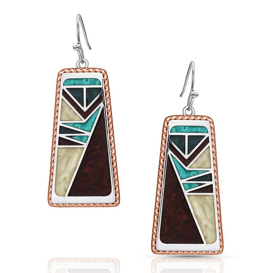 Montana Silversmiths Women's American Legends Tablet Earrings Silver One Size