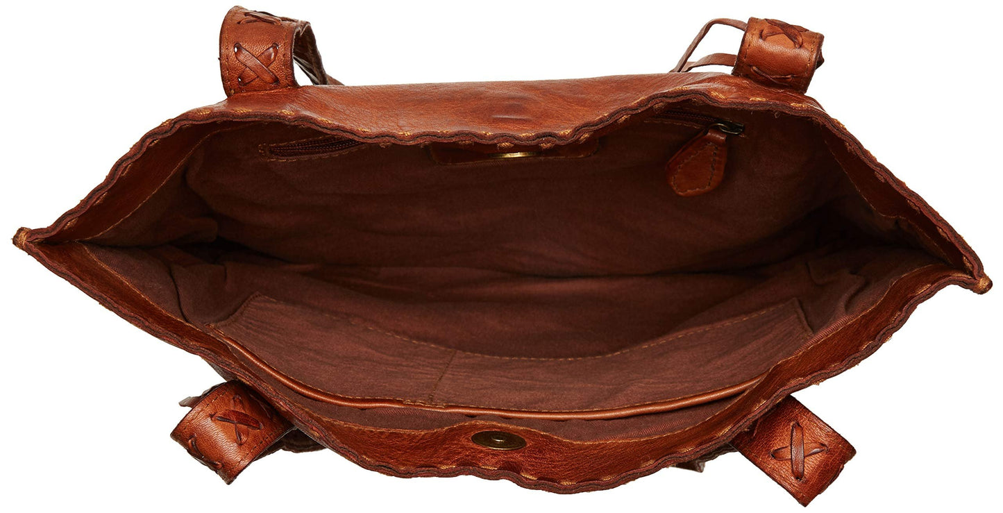 Scully Soft Leather Tote Handbag - Cognac
