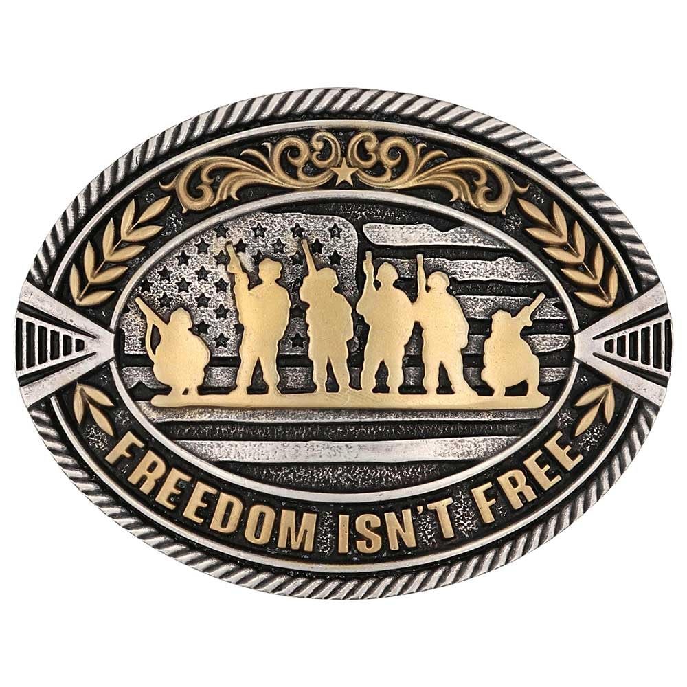 Montana Silversmiths Freedom Isn't Free Belt Buckle